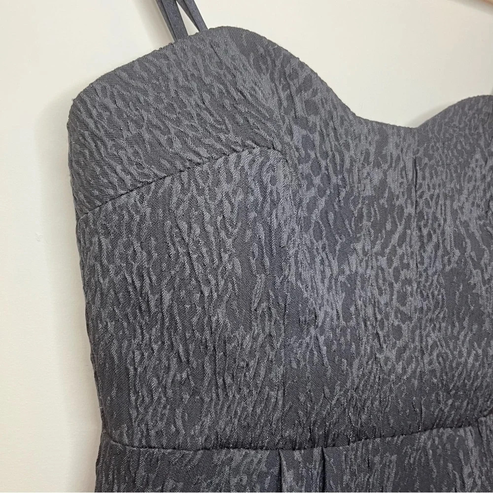 NWT BCBG Generation Sweeheart Gray Pleated Back Cocktail Strapless Minidress - Picture 3 of 9